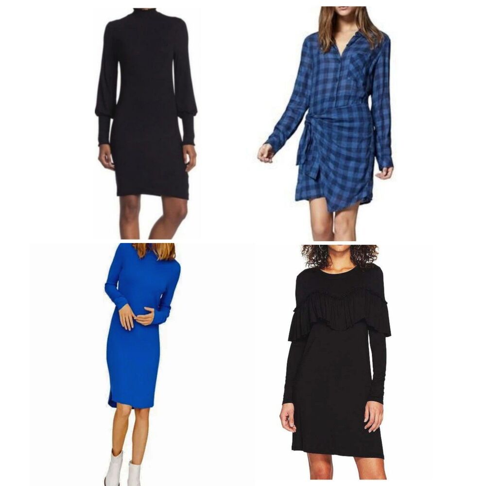 4 Piece Mini Dress Lot Long Sleeve - Small NWT - Sanctuary, Kensie, One One Six